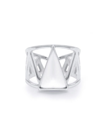 Кольцо Jasmine, серебро | белый фарфор