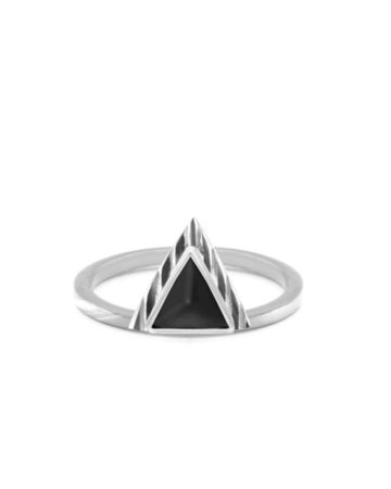Миди-кольцо Vilya, серебро | белый фарфор