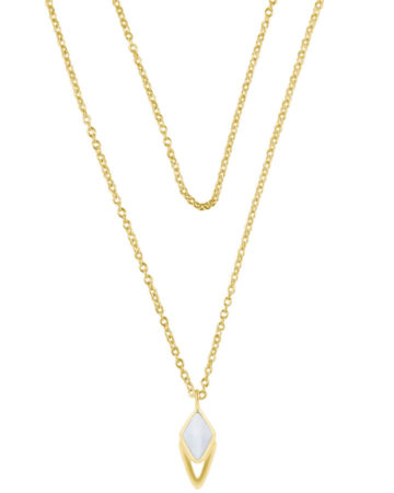Lilium Necklace  Silver |  White
