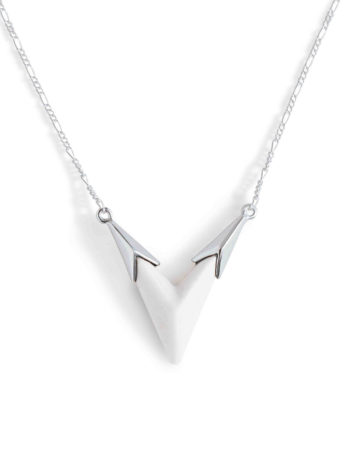 Lily Necklace Silver |  White