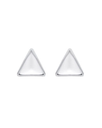 Iris Earring,  Silver |  White
