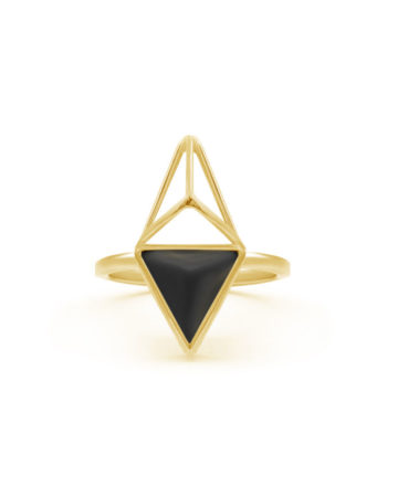 Leilani Ring,  Silver |  Black
