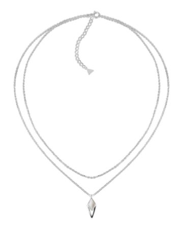 Lilium Necklace  Silver |  White