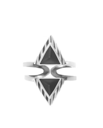 Narya Ring MIDI,  Silver |  Black
