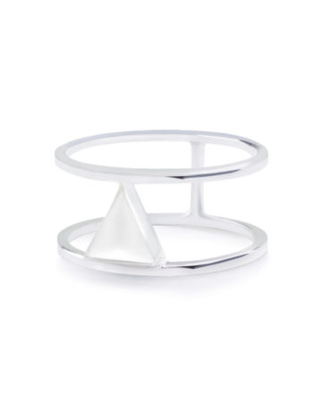 Миди-кольцо Calla Liliya, серебро | белый фарфор