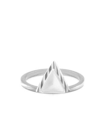 Миди-кольцо Vilya, серебро | белый фарфор