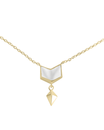 Kellen Necklace, Gold l White