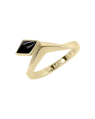 Verbena Ring, Gold l Black