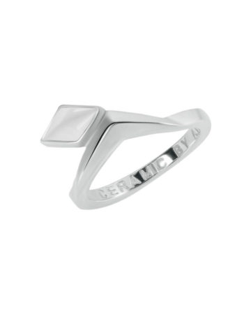 Verbena Ring, Silver l White
