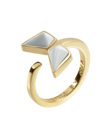 Whale Tail Ring, Gold l Black