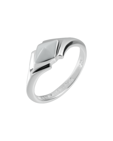 Кольцо Fennele, серебро | черный фарфор
