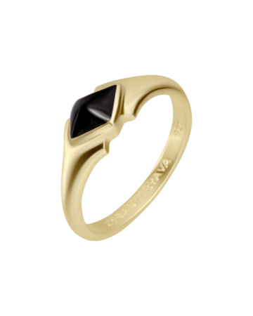 Кольцо Fennele, золото | белый фарфор