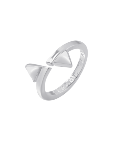 Кольцо Invers, серебро | черный и белый фарфор