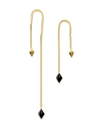 Miamia Earrings, Gold | Black