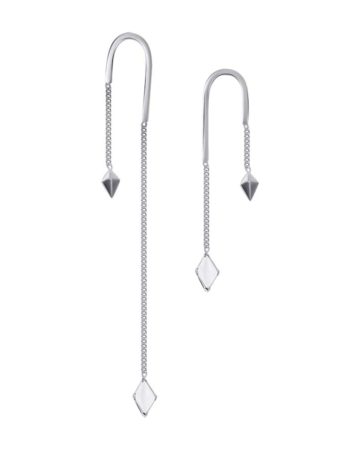 Miamia Earrings, Silver | Black
