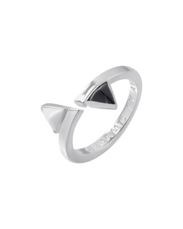 Invers Ring, Silver l Black and White