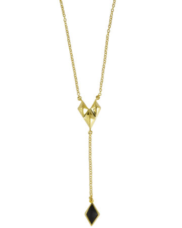 Emily Necklace Gold | White